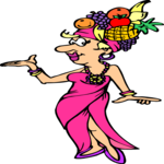 Woman in Fruit Hat