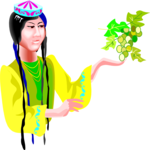 Woman with Grapes
