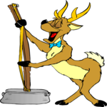 Reindeer Playing Bass