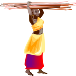 Woman with Wood