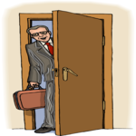Businessman at Door