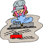 Girl with Trains