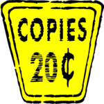 Copies 20¢ Sign