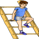 Boy Climbing Stairs