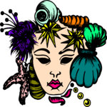 Mask with Sea Shells