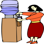 Woman at Water Cooler 1