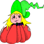 Girl & Pumpkin 1