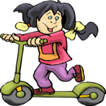 Girl on Scooter 2