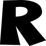 Slanted R