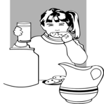 Girl Holding Milk