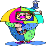 Clown with Umbrella 2