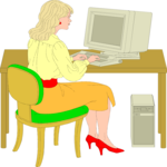 Woman at Computer 06