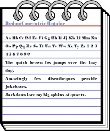 BodoniConcentric Regular Font