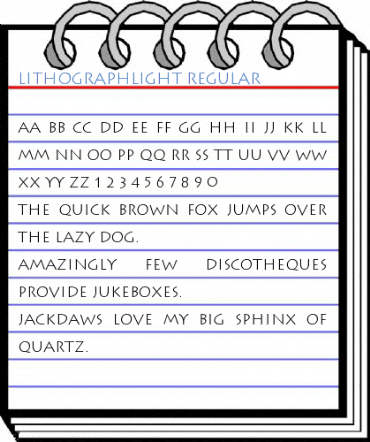 LithographLight Regular Font
