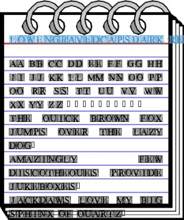 LowEngravedCapsDark Regular Font