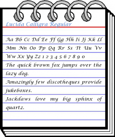 Lucida Calligra Regular Font