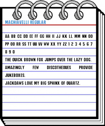 Machiavelli Regular Font