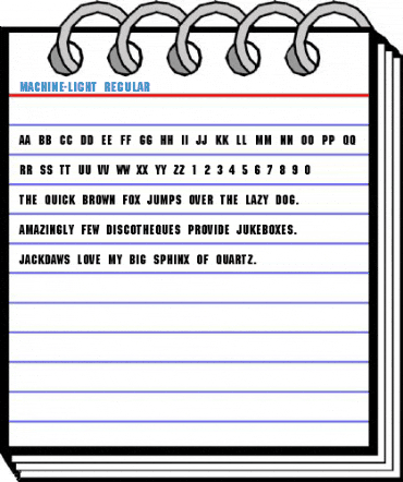 Machine-Light Regular Font