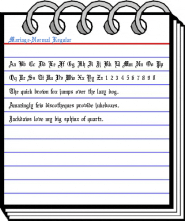 Mariage-Normal Regular Font