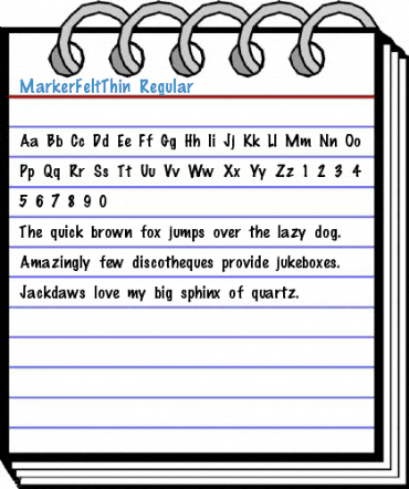 MarkerFeltThin Regular Font