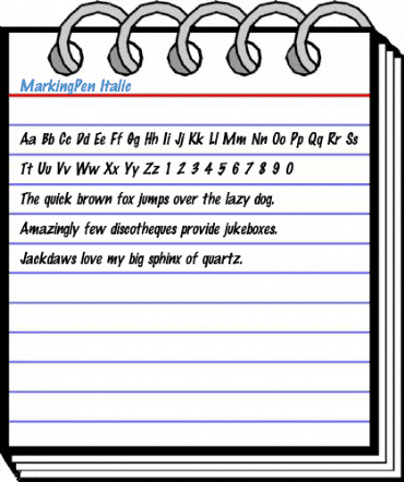 MarkingPen Italic Font