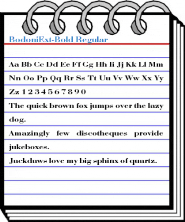 BodoniExt-Bold Regular Font