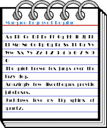 Marquee Engraved Regular Font