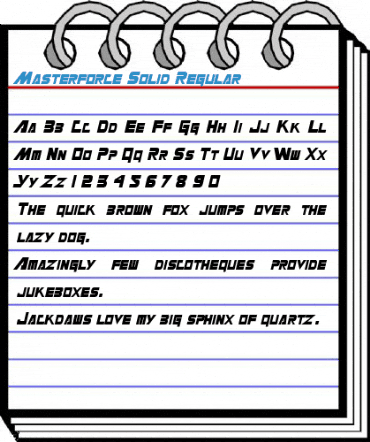Masterforce Solid Regular Font