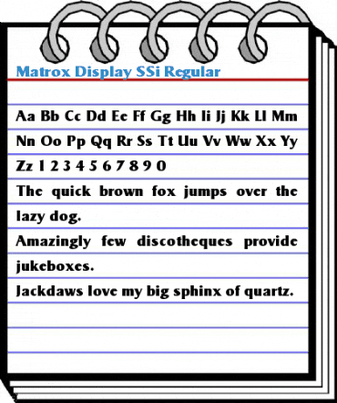 Matrox Display SSi Regular Font
