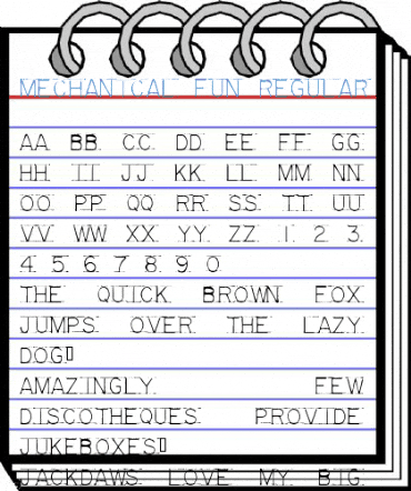Mechanical Fun Regular Font