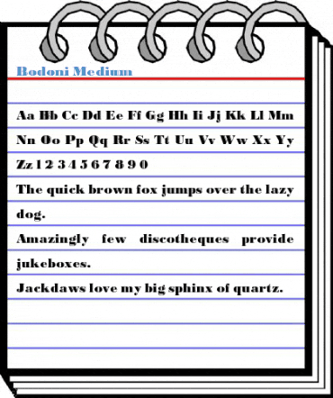Bodoni Medium Font