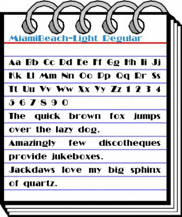 MiamiBeach-Light Regular Font