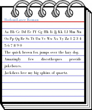 BodoniLaser Roman Font