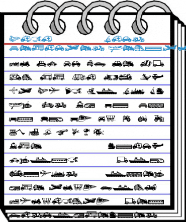 Mini Pics Lil Vehicles Regular Font