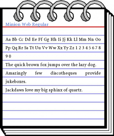 Minion Web Regular Font