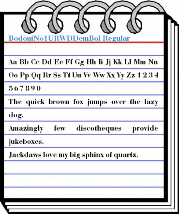 BodoniNo1URWDDemBol Regular Font