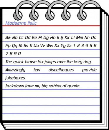 Modaerne Italic Font