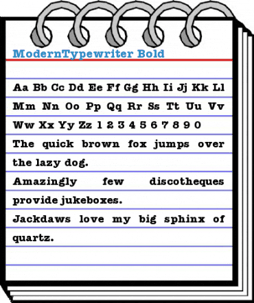 ModernTypewriter Bold Font