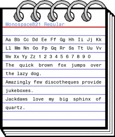 Monospace821 Regular Font