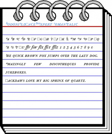 BodoniOldFaceBEExpert RomanItalic Font