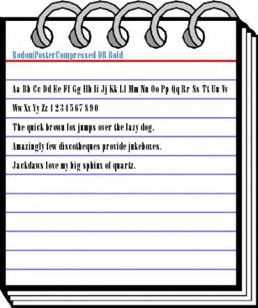 BodoniPosterCompressed DB Bold Font