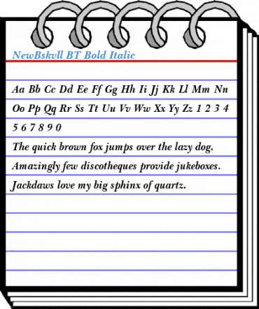 NewBskvll BT Bold Italic Font