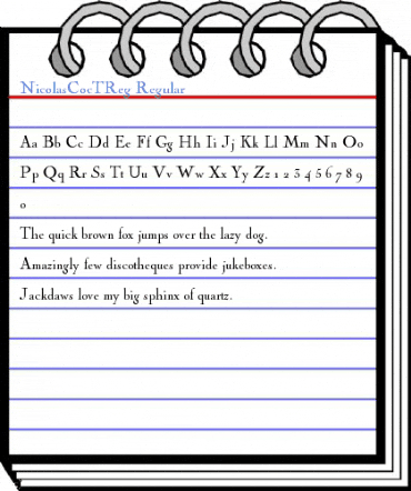 NicolasCocTReg Regular Font