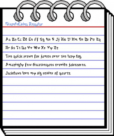 NixonInChina Regular Font