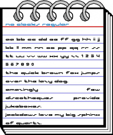 No Clocks Regular Font