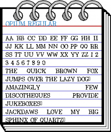 Opium Regular Font