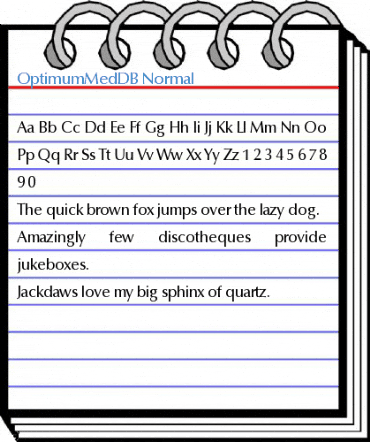 OptimumMedDB Font