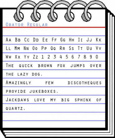 Orator Regular Font