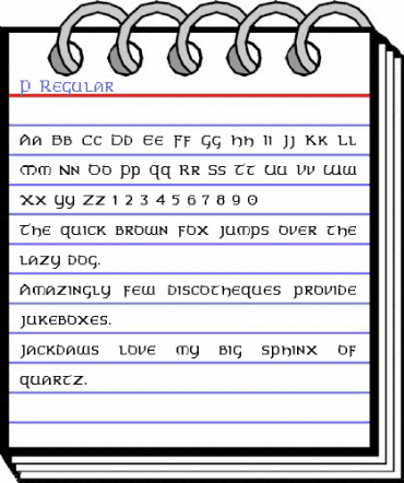 P Regular Font