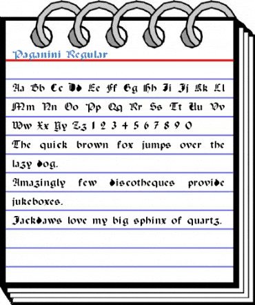 Paganini Regular Font